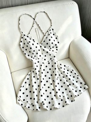 Franclia Vestido mini de mujer estilo francés vintage de verano, nuevo, con estampado floral verde, tirantes finos, escote en V, cintura ceñida y corte evasé, estilo vacacional puro y de hada