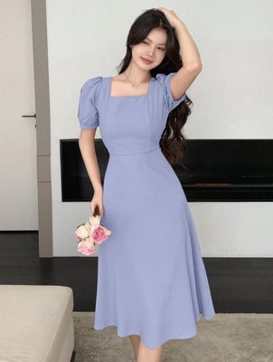 vestido formal con mangas ideal oara reuniones, bautizos e iglesia